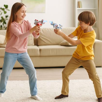 Imagem de Kit 2 Brinquedo Arma Pistola Missão Espacial Com Luz led E Som presente festa infantil interativo