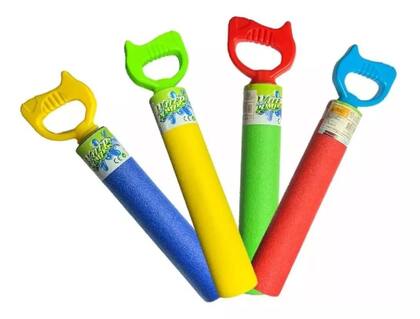 Imagem de Kit 2 Brinquedo Lança Espirra Água De Espuma Praia Piscina