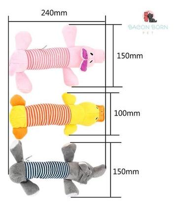 Imagem de Kit 2 Brinquedos De Pelúcia Para Cães Pet Cachorros Pequeno Porte e Filhotes Happy Day Premium