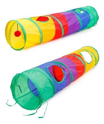 Imagem de Kit 2 Brinquedos Interativos para Gatos (Túnel + Túnel Mola Maluca)