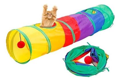 Imagem de Kit 2 Brinquedos Interativos para Gatos (Túnel + Túnel Mola Maluca)