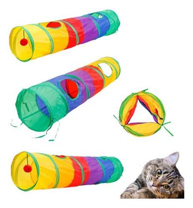 Imagem de Kit 2 Brinquedos Interativos para Gatos (Túnel + Túnel Mola Maluca)