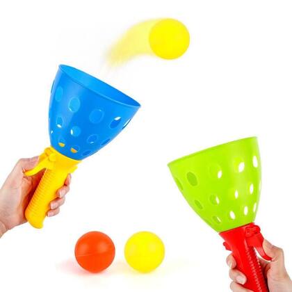Imagem de Kit 2 Brinquedos Lança e Pega Bolinhas Passe Jogar Pegar