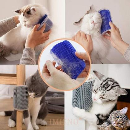 Imagem de Kit 2 Brinquedos Para Gatos Coçador Escova Canto + Abacate Catnip