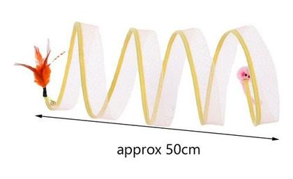 Imagem de Kit 2 Brinquedos Para Gatos Tunel Mola Maluca + Erva Abacate Catnip