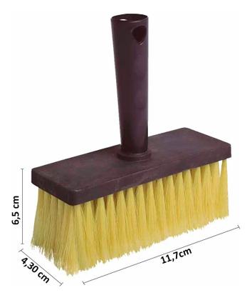 Imagem de Kit 2 Broxa Retangular Pequena Parede Multiuso 11,7x4,3 Cm