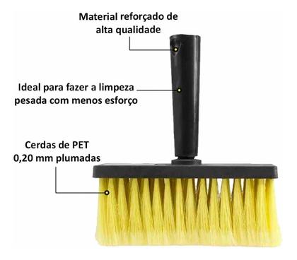 Imagem de Kit 2 Broxa Retangular Pequena Parede Multiuso 11,7x4,3 Cm