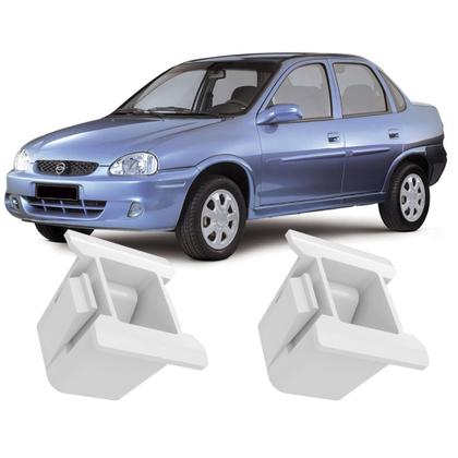 Imagem de Kit 2 Buchas Presilhas Grampos Para Fixação Farol Corsa Sedan Classic 2002 2003 2004 2005 2006 2007 2008 2009 2010