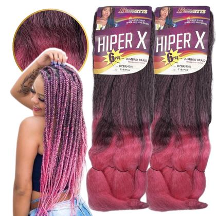 Imagem de Kit 2 Cabelo Jumbo Tranças Hiper X Jumbão Box Braid