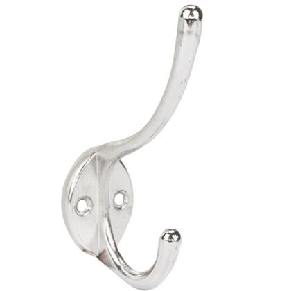 Imagem de Kit 2 Cabide Duplo Grande Metálico Niquelado Beltools