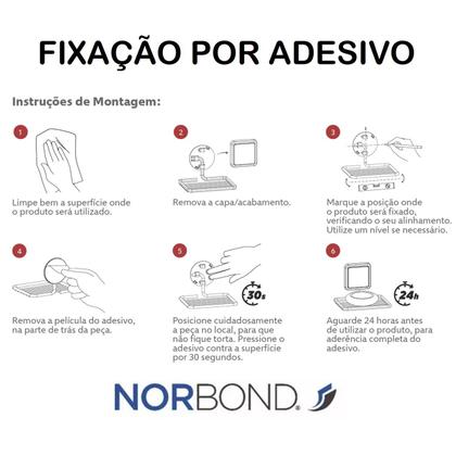 Imagem de Kit 2 Cabide Gancho Multiuso Para Toalha Objetos Banheiro Adesivo Dupla Face Cromado - Future