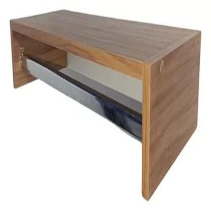 Imagem de Kit 2 Cabideiro Prateleira Araras Roupas MDF 60x25 Amadeirado 
