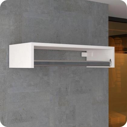 Imagem de Kit 2 Cabideiros de Parede Arara Porta Roupas Quarto Closet Branco - Straub Web