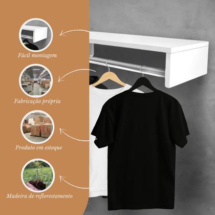 Imagem de Kit 2 Cabideiros De Parede Arara Suspensa Pendurador de Roupa