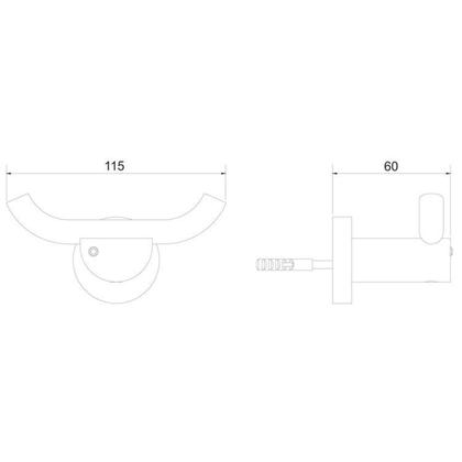 Imagem de Kit 2 Cabides Duplo 2042 C 50 Gioia Meber Metais