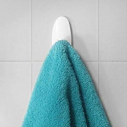 Imagem de Kit 2 Cabides Gancho Suporte Adesivo Duplo Toalha Banheiro