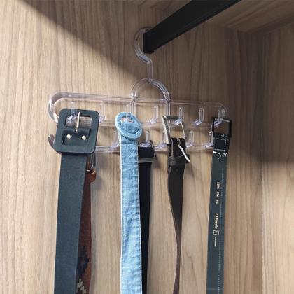 Imagem de Kit 2 Cabides para Cintos Suportes Organizadores Lenços Colares 13 Ganchos Cristal Cinquetti