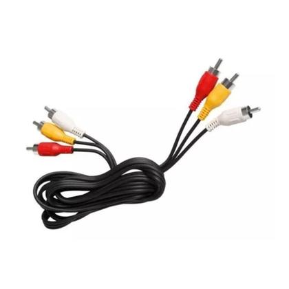 Imagem de Kit 2 Cabo Audio E Video Rca Smart Tv Video Game Tv Cabo 3x3 25cm