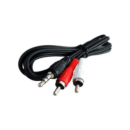 Imagem de Kit 2 Cabo de Áudio Auxiliar P2 Macho X 2 RCA Macho 5 Metros