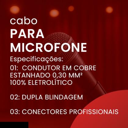 Imagem de Kit 2 Cabo De Microfone Balanceado P10 Mono Para Xlr Macho 1m Metro - Pulse Eletrolon