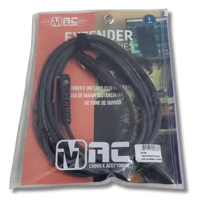 Imagem de Kit 2 Cabo Ext De Fone Xlr Fêmea + P2 Fêmea 4.57M Mac Cabos
