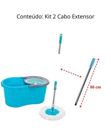 Imagem de Kit 2 Cabo Extensor P/ Mop Giratório Tamanho 50 cm Original