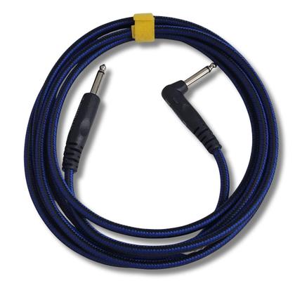 Imagem de Kit 2 Cabo P10 + P10 90º 4.57m 0.40mm Têxtil Ironflex Bk Az