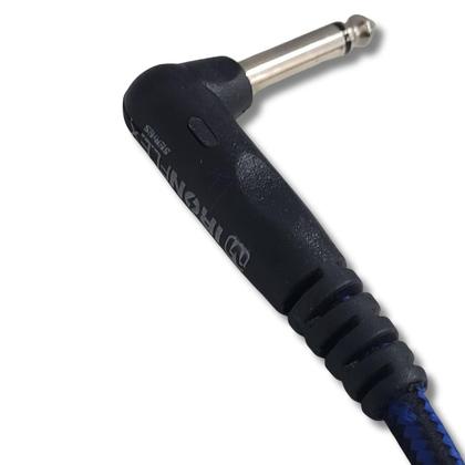 Imagem de Kit 2 Cabo P10 + P10 90º 4.57m 0.40mm Têxtil Ironflex Bk Az