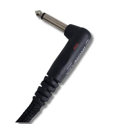 Imagem de Kit 2 Cabo P10 + P10 90º 4.57m 0.40mm Têxtil Ironflex Bk