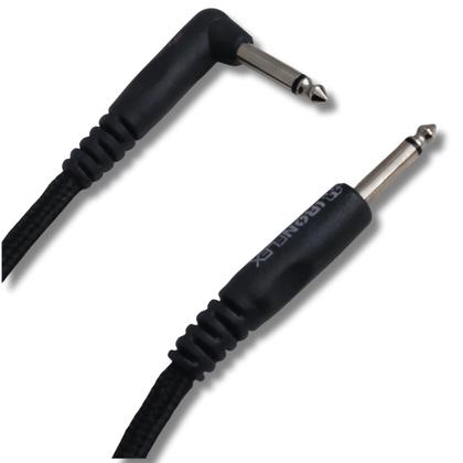 Imagem de Kit 2 Cabo P10 + P10 90º 4.57m 0.40mm Têxtil Ironflex Bk