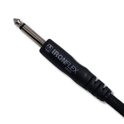 Imagem de Kit 2 Cabo P10 + P10 90º 4.57m 0.40mm Têxtil Ironflex Bk