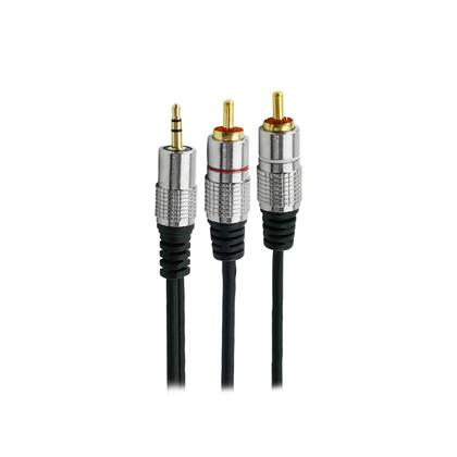 Imagem de Kit 2 cabos p2st+2rca 2m - cabo p2 estereo x 2 rca macho - pix