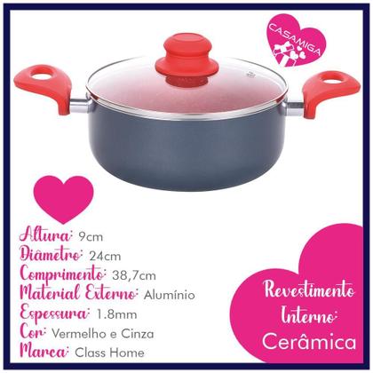 Imagem de Kit 2 Caçarola Revestimento Cerâmico Onix 1.8Mm 20 E 24Cm