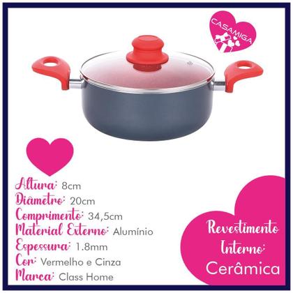 Imagem de Kit 2 Caçarola Revestimento Cerâmico Onix 1.8Mm 20 E 24Cm