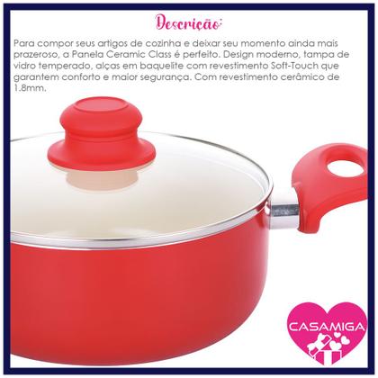 Imagem de Kit 2 Caçarolas Revestimento Cerâmico Rubi 1.8mm 24cm Class