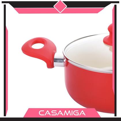 Imagem de Kit 2 Caçarolas Revestimento Cerâmico Rubi 1,8Mm 22Cm Class