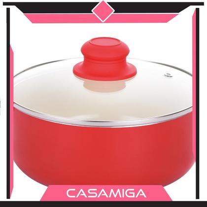 Imagem de Kit 2 Caçarolas Revestimento Cerâmico Rubi 1,8Mm 22Cm Class