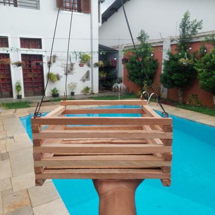 Imagem de Kit 2 Cachepot Quadrado 25x25 Rústico 2 Haste Arame Preto