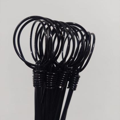 Imagem de Kit 2 Cachepot Quadrado 25x25 Rústico 2 Haste Arame Preto