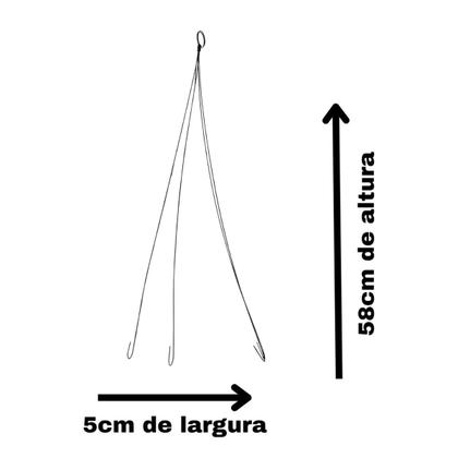 Imagem de Kit 2 Cachepot Quadrado 25x25 Rústico 2 Haste Arame Preto