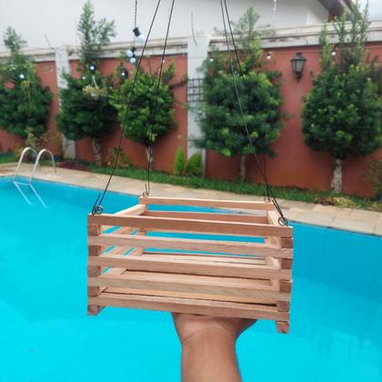 Imagem de Kit 2 Cachepot Quadrado 25x25 Rústico 2 Haste Arame Preto