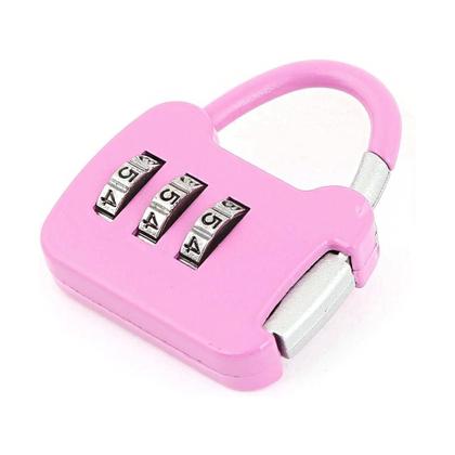 Imagem de Kit 2 Cadeados Coloridos Combinação Bloqueio Por Senha 3 Digitos Armários Mochilas