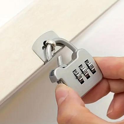 Imagem de Kit 2 Cadeados De Combinação Coloridos Bloqueio Por Senha 3 Digitos Armários Mochilas