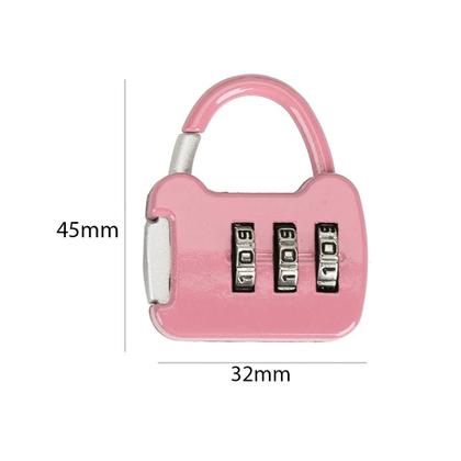 Imagem de Kit 2 Cadeados De Combinação Coloridos Bloqueio Por Senha 3 Digitos Armários Mochilas