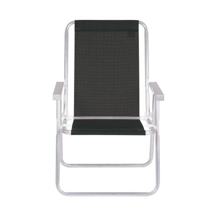 Imagem de Kit 2 Cadeira de Praia Alta Alumínio Conforto 120 kg Mor