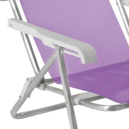Imagem de Kit 2 Cadeira De Praia Reclinável 8 Posições  Alumínio Sannet - Mor