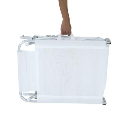 Imagem de Kit 2 Cadeira Espreguiçadeira 4 Posições Alumínio Reclinável Dobrável Praia Piscina  Belfix