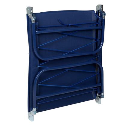 Imagem de Kit 2 Cadeira Espreguiçadeira Textilene Aço Ajustável Piscina Jardim Azul - Mor