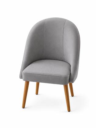 Imagem de kit 2 Cadeira Lua Decorativa Poltrona Lua Sala de Estar Salão Quarto Estética Decoração Recepção-EXTRA CINZA