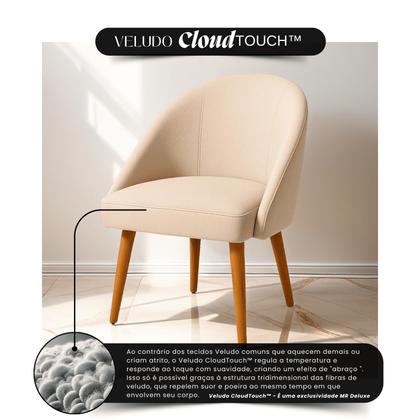 Imagem de Kit 2 Cadeira Lua Para Mesa De Jantar Cadeira Poltrona Decorativa Para Penteadeira Sala De Jantar